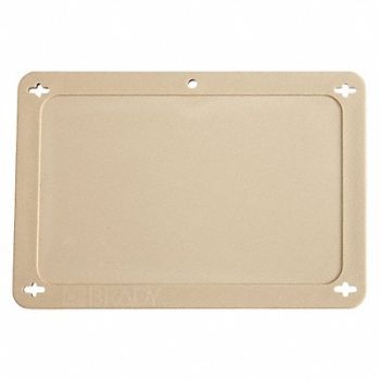 BRADY Blank Tag Plastc 3 1/5in H 4 5/7in W Tan, 5EPC6