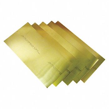 PRECISION BRAND ShimStock Sheet Brass 0.0310In 6 In PK10, 5FA24