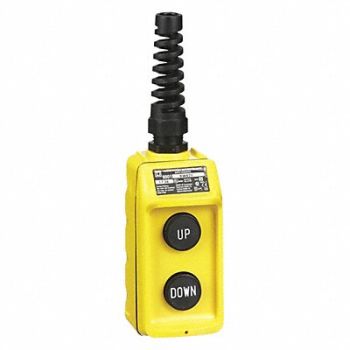 SQUARE D Pendant Push Button Station 2NO Yellow, 5FTP7