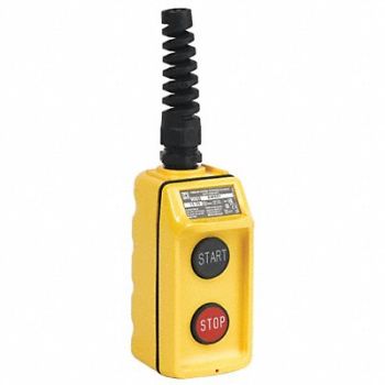 SQUARE D Pendant Push Button Station NO/NC Yellow, 5FTP8