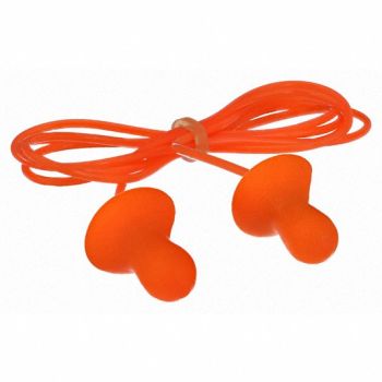 HONEYWELL HOWARD LEIGHT Ear Plugs Corded Bell 26dB PK100, 5FV24