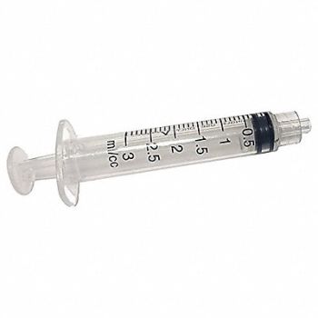 GRAINGER APPROVED Dispensing Syringe 3 mL Manual PK10, 5FVD8