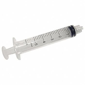 GRAINGER APPROVED Dispensing Syringe 5 mL Manual PK10, 5FVD9