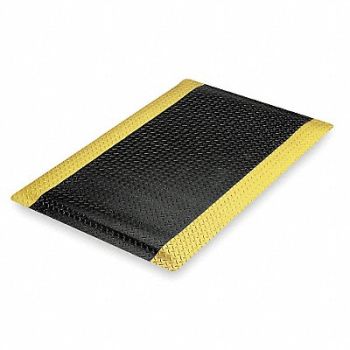 NOTRAX Antifatigue Mat Black YllwBrdr 3ft.x5ft., 5MDL1