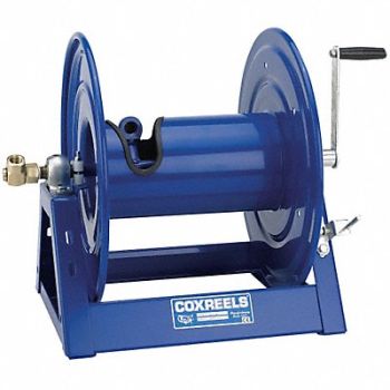 COXREELS Hand Crank Hose Reel 175 ft 3/4 ID Blue, 5FYD7