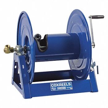 COXREELS Hand Crank Hose Reel 200 ft 1/2 ID Blue, 5FYD4