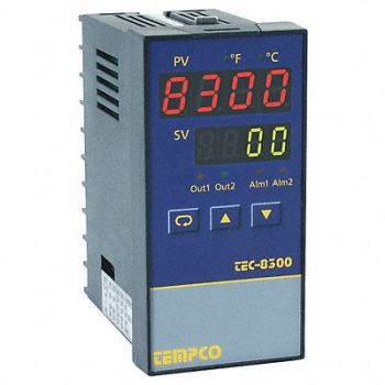 TEMPCO Temp Ctrl 90-264VAC 1/8Din 4-20mA/2Relay, 5FYK1