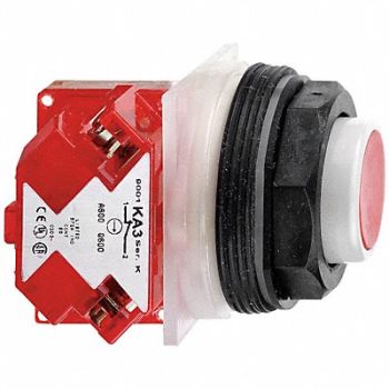 SCHNEIDER ELECTRIC H7062 Non-Illuminated Push Button Plastic Red, 5FZT0