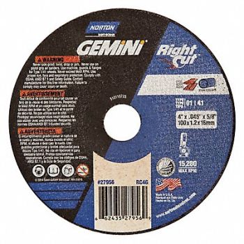 NORTON CutOff Whl Gemini 4-1/2 x.045 x7/8, 5GC52