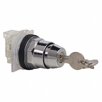 SCHNEIDER ELECTRIC Non-Illum Selector Switch Metal Keyed 3P, 5GEU2