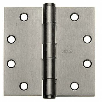 STANLEY Full Mortise Hinge 4inH.x4inW. Primed, 38NC95