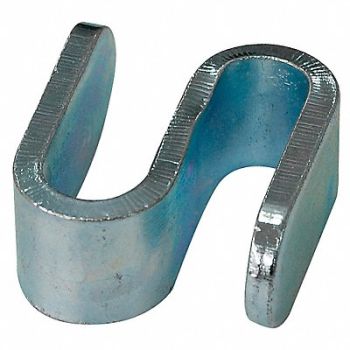 GRAINGER APPROVED Shelf S Hook 1 1/2x1/2x1in Silver PK8, 5GRP9