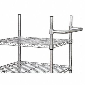 GRAINGER APPROVED Shelf Push Handle 18inx2 3/4inx6in Steel, 5GRR2