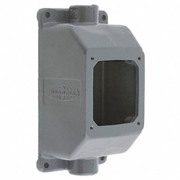 HUBBELL Back Box 20/30A 1 Hub Straight Metallic, 5GTG7