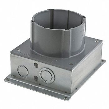 HUBBELL WIRING DEVICE-KELLEMS Floor Box PVC and Steel 175.7 cu in., 5GTL9