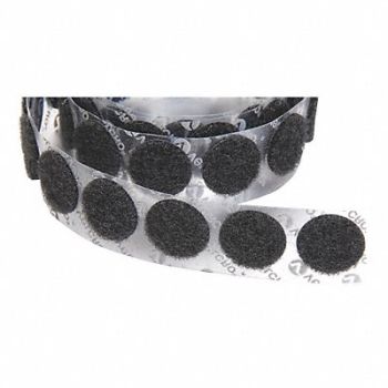 VELCRO BRAND Reclosable Loop 7/8 Dia Black PK900, 5JLD2