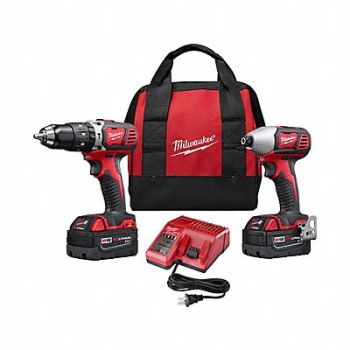 MILWAUKEE Cordless Combination Kit 2 Tools 18V DC, 5GUW5