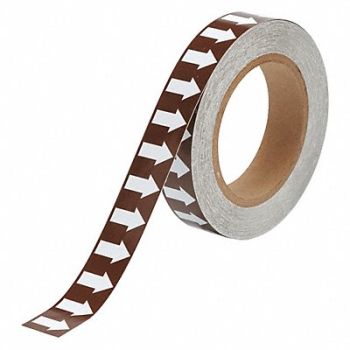 BRADY D3612 Pipe Marking Tape Brwn 1in W 90ft Roll L, 5GXF5
