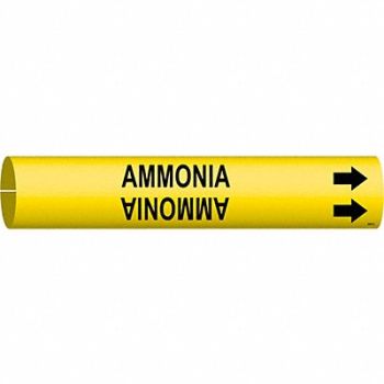 BRADY Pipe Marker Ammonia 13/16 in H 4/5 in W, 5GXG2