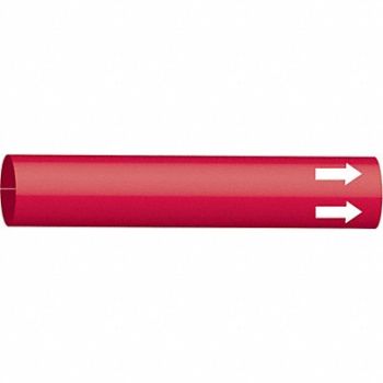 BRADY Pipe Marker 8 in H 16 in W, 5LEK2