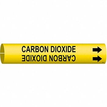 BRADY Pipe Mrkr Carbn Dioxde 13/16in H 4/5in W, 5GXJ0