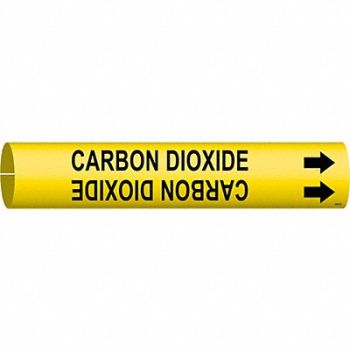 BRADY Pipe Mrkr Carbon Dioxide 7/8in H 7/8in W, 5GXJ1
