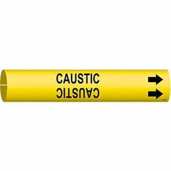 BRADY Pipe Marker Caustic 13/16 in H 4/5 in W, 5GXJ2