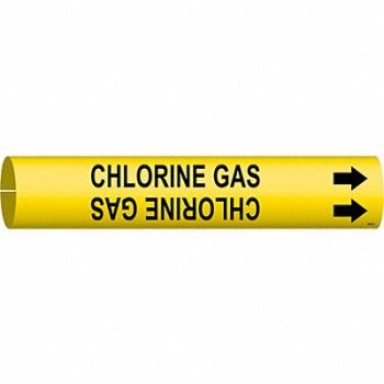 BRADY Pipe Mrkr Chlorine Gas 13/16in H 4/5in W, 5GXJ8