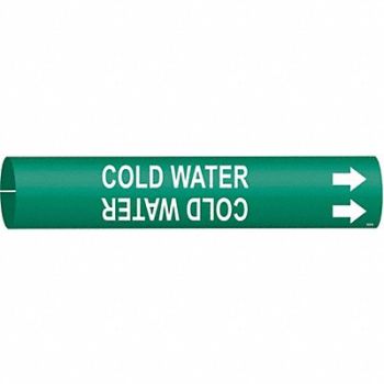 BRADY Pipe Marker Cold Water 7/8 in H 7/8 in W, 5GXK1