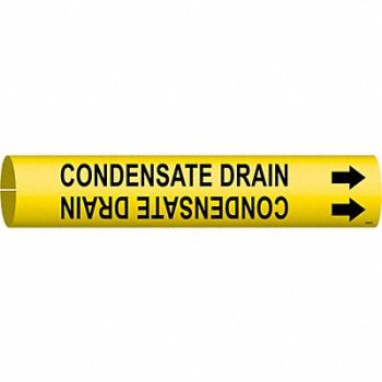BRADY Pipe Mrkr Condnste Drain 7/8in H 7/8in W, 5GXK3