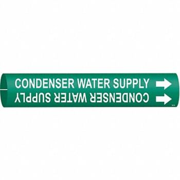 BRADY Pipe Marker Condenser Water Supply, 5GXK8