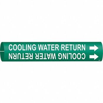 BRADY Pipe Marker Cooling Water Return 7/8in H, 5GXL1