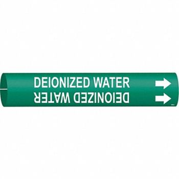BRADY Pipe Mrkr Deionzd Watr 13/16in H 4/5in W, 5GXL4