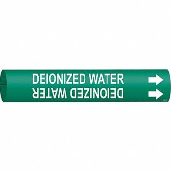 BRADY Pipe Mrkr Deionized Watr 7/8in H 7/8in W, 5GXL5