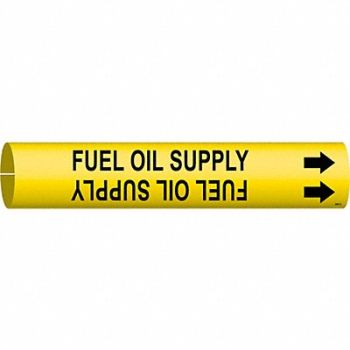 BRADY Pipe Marker Fuel Oil Supply 13/16in H, 5GXN8