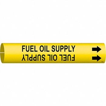 BRADY Pipe Mrkr Fuel Oil Spply 7/8in H 7/8in W, 5GXN9