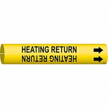 BRADY Pipe Mrkr Heating Return 7/8in H 7/8in W, 5GXP1