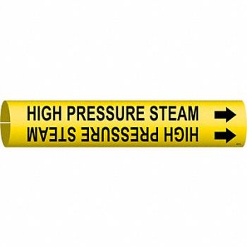 BRADY Pipe Markr High Pressure Steam 13/16in H, 5GXR0