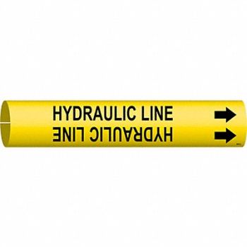 BRADY Pipe Mrkr Hydrlic Line 13/16in H 4/5in W, 5GXR2