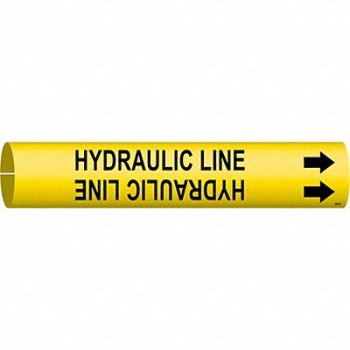 BRADY Pipe Mrkr Hydraulic Line 7/8in H 7/8in W, 5GXR3