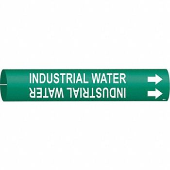 BRADY Pipe Marker Industrial Water 13/16in H, 5GXR6