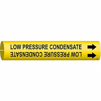 BRADY Pipe Marker Low Pressure Condensate, 5GXR8
