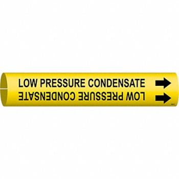BRADY Pipe Marker Low Pressure Condensate, 5GXR9