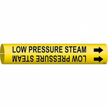 BRADY Pipe Marker Low Pressure Steam 7/8in H, 5GXT1