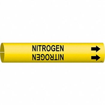 BRADY Pipe Marker Nitrogen 13/16 in H 4/5 in W, 5GXT2