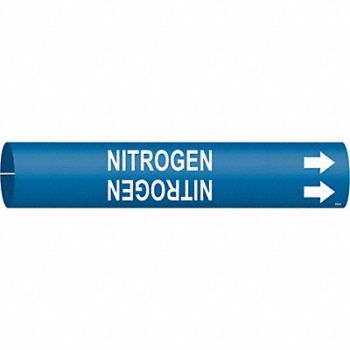 BRADY Pipe Marker Nitrogen 13/16 in H 4/5 in W, 5GXT6