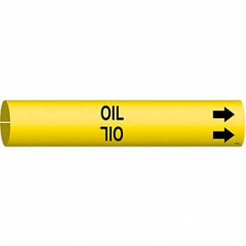BRADY Pipe Marker Oil 13/16 in H 4/5 in W, 5GXT8