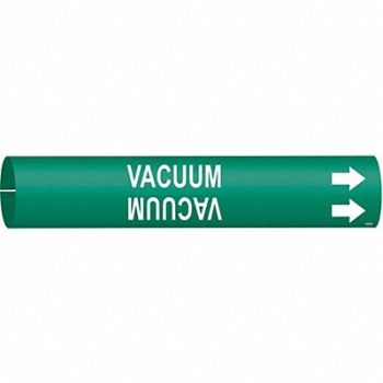 BRADY Pipe Marker Vacuum 7/8 in H 7/8 in W, 5GXX9