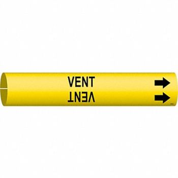 BRADY Pipe Marker Vent 13/16 in H 4/5 in W, 5GXY0
