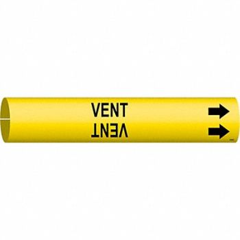 BRADY Pipe Marker Vent 7/8 in H 7/8 in W, 5GXY1